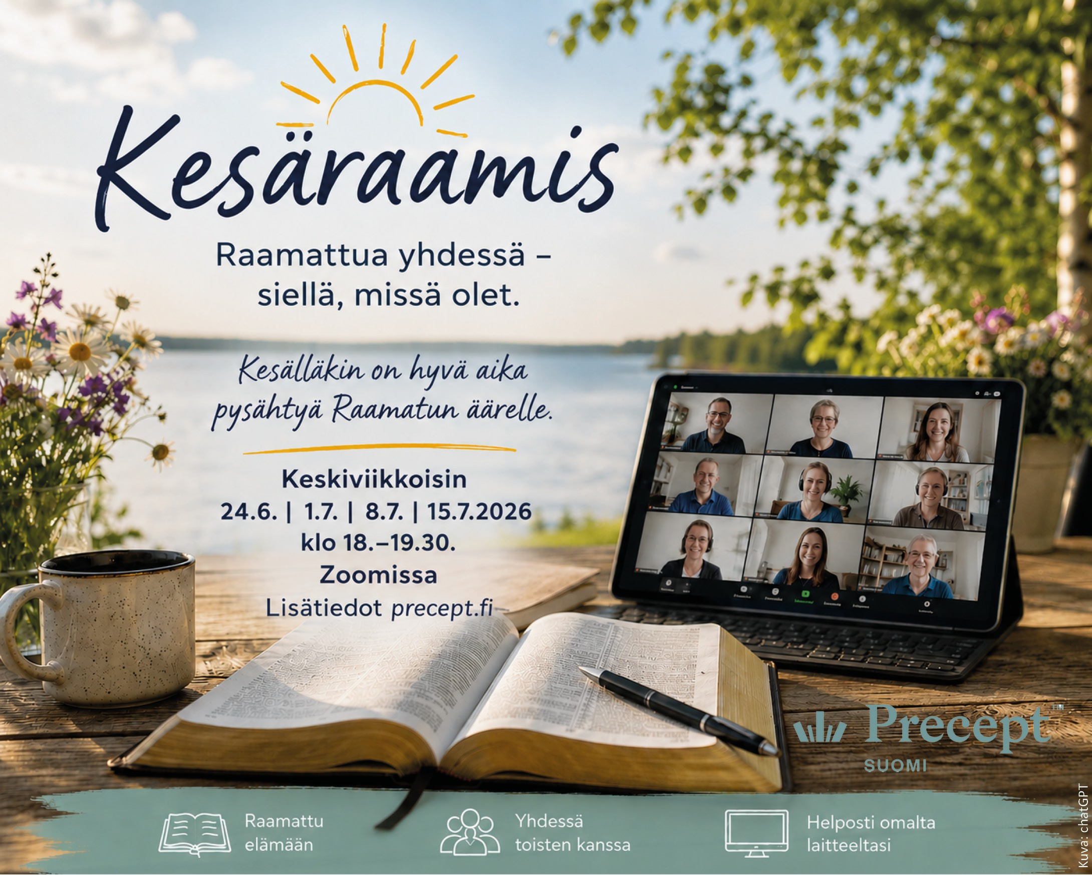 Kesäraamis aikuisille 4 x zoom – 24.6. alkaen
